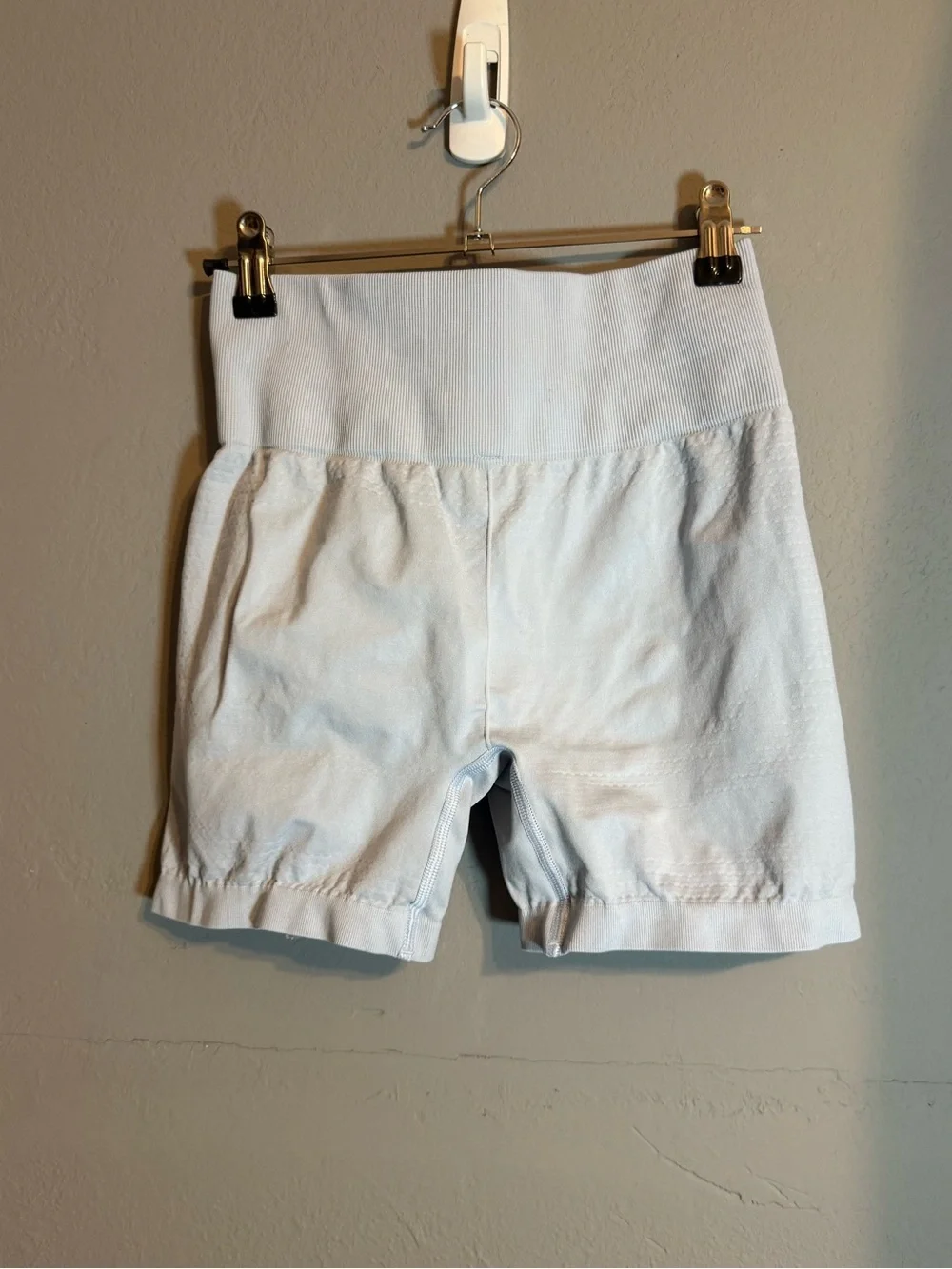 Gymshark Pale Blue High-Waist Seamless Bike Shorts